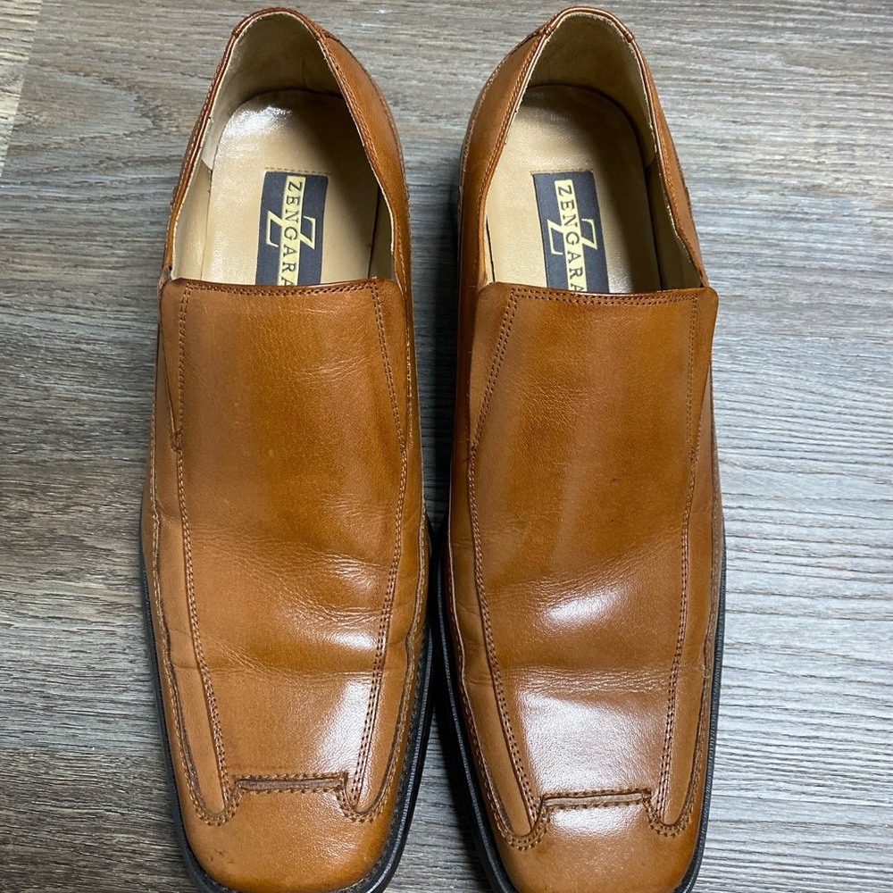 Zengara Men’s Shoes Size 10 Brown Leather